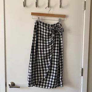 Madewell Size 4 Gingham Wrap Skirt